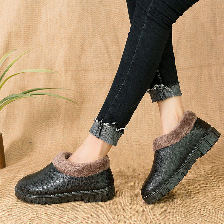 2025新款棉鞋女冬季保暖加绒PU加厚棉靴时尚潮人老北京雪地靴女,女鞋,时尚雪地靴,淘宝优惠券,粉丝福利购,淘宝优惠卷