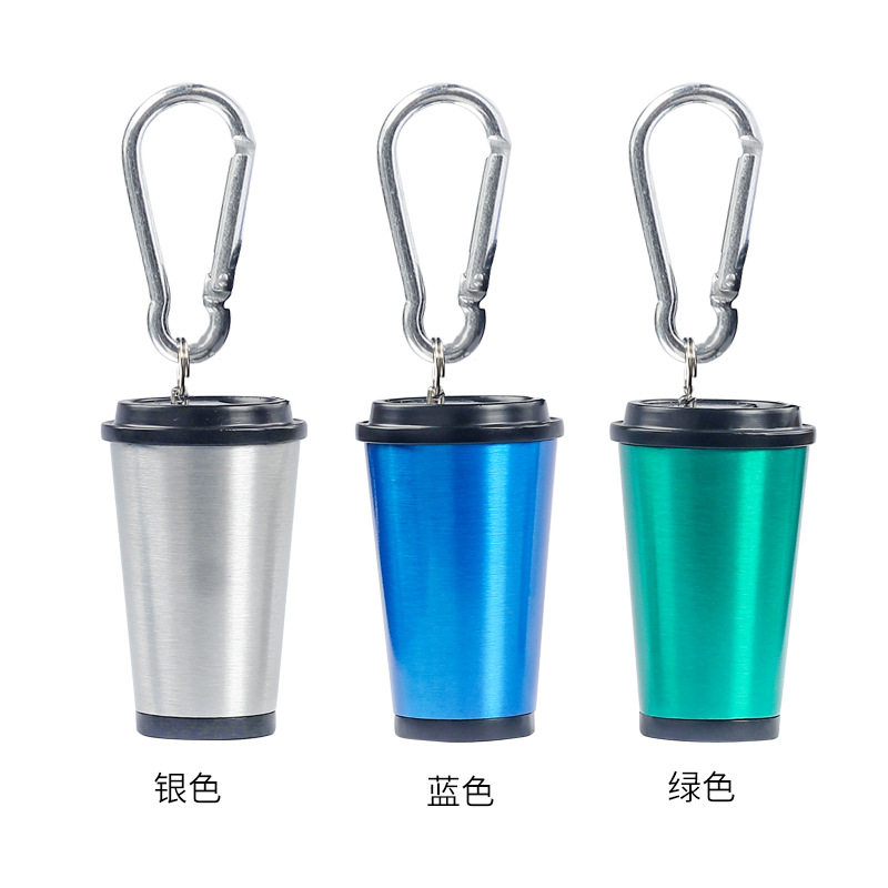 随身彩色时尚迷你车载烟灰缸带钥匙扣提拉开盖便携式金属防飞灰礼