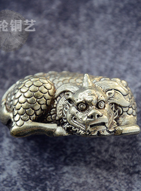 貔貅摆件客厅桌面黄铜