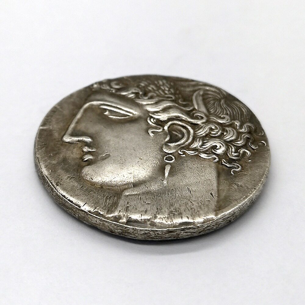 纯手工匠复古法作旧收典藏礼纪念硬币章希腊神话人物肖像雅典女神
