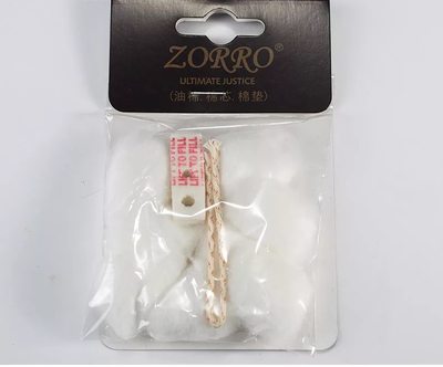 zorro佐罗纯黄铜外壳煤油打火机内胆棉花 脱脂棉花芯棉垫专用配件