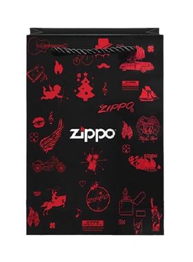 正品芝宝zippo美国规格原版煤油打火机专用礼品纸袋礼袋子手提袋