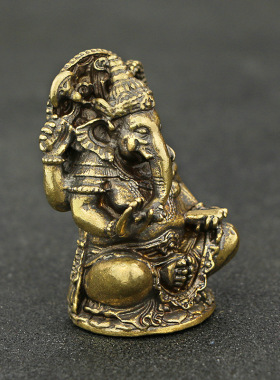 实心纯铜泰国象神东南亚风格