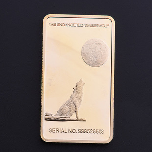 纯手工匠复古法作旧收典藏礼纪念硬币章大灰狼优山美地公园半风景