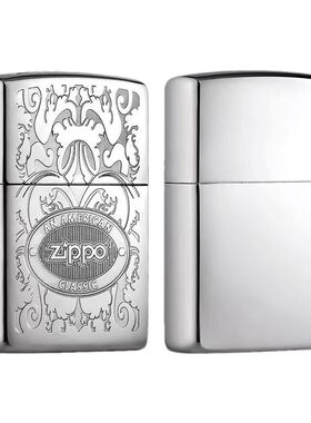 zippo煤油打火机防风砂轮官正品