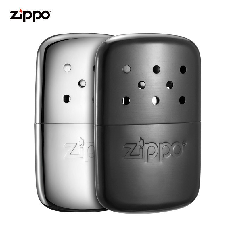 zippo煤油打火机官正品美国芝宝保暖便捷恒温随身黑色暖手炉经典