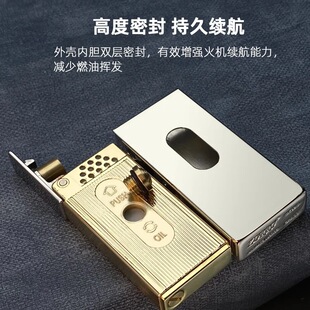 ZORRO佐罗正品纯铜砂轮防风煤油打火机经典升降机火柴盒子窄款薄