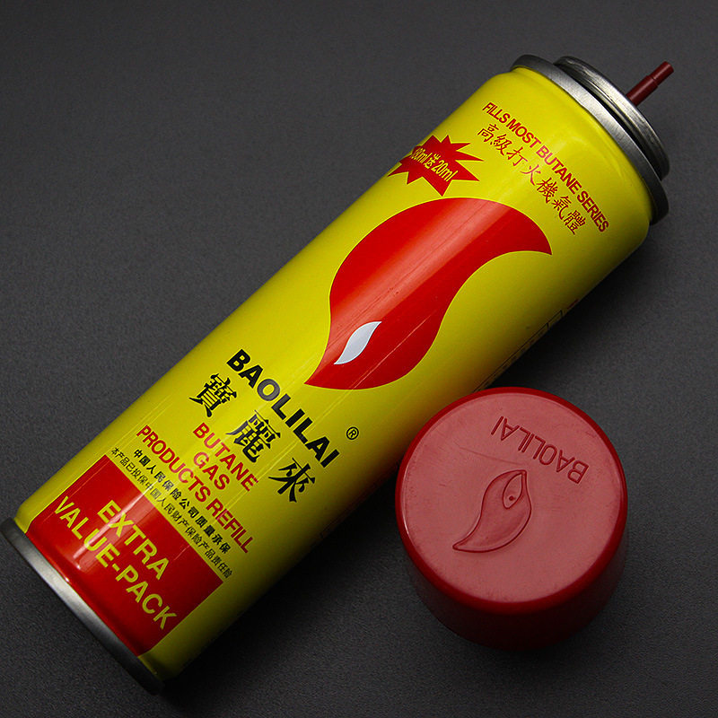 经典丁烷气丽来气体国产黄色大款200ml高纯净度打火机通用汽体