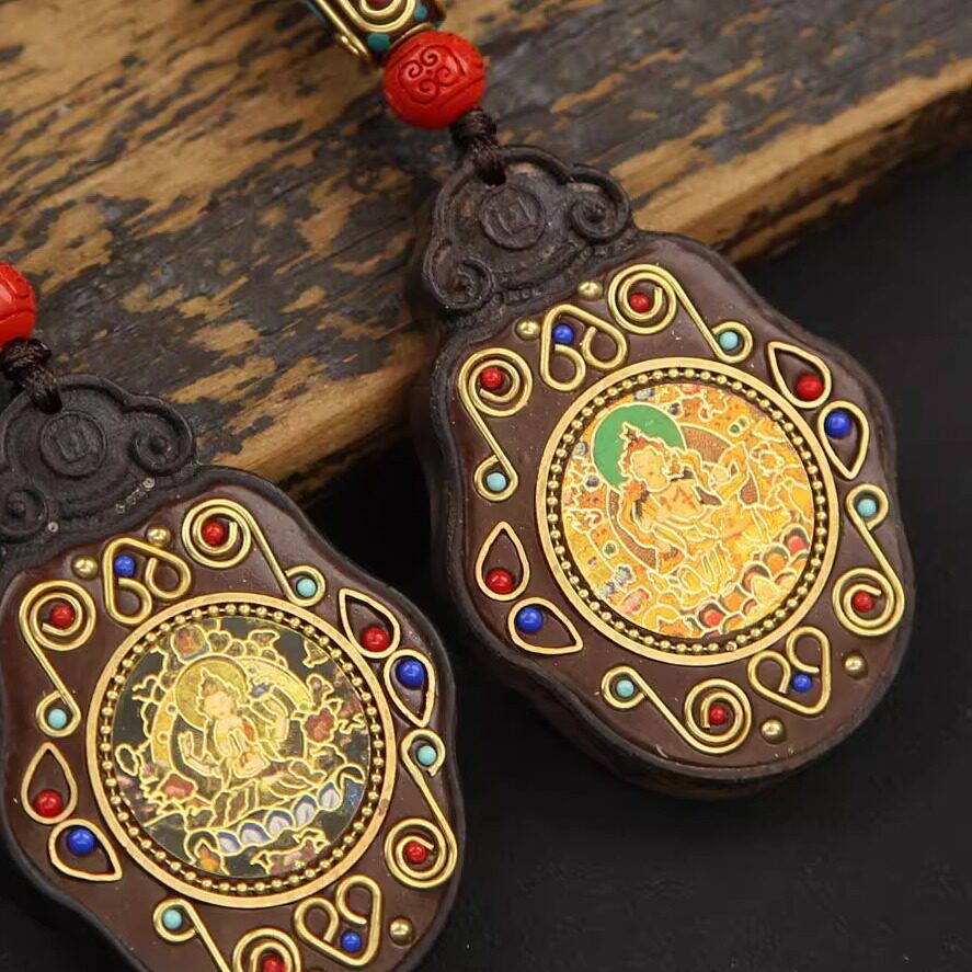 复古经典黑檀木钥匙扣牌八大守护神本命经典男女包包汽车钥匙吊坠