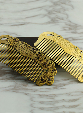 创意纯铜雕刻孔雀情人节礼品