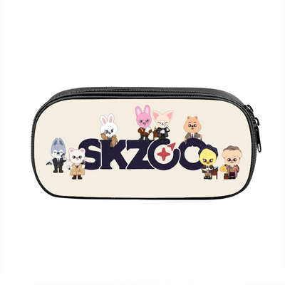 跨境新品Stray Kids skzoo印花儿童铅笔袋韩国男团中小学生文具袋