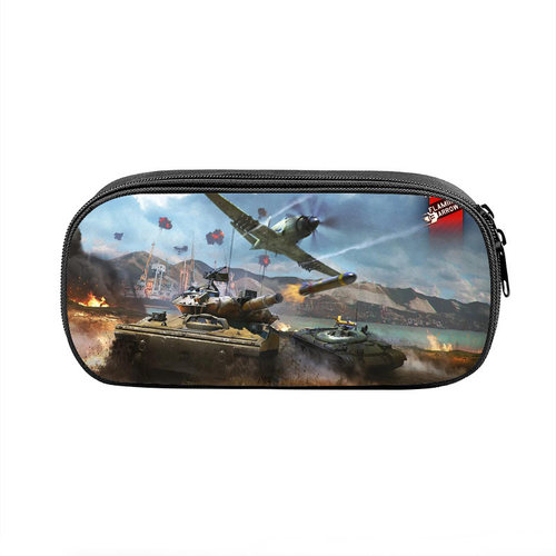 战争雷霆中小学生铅笔盒超酷的战斗机飞机坦克儿童文具盒帆布笔袋