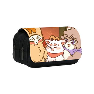 有兽焉卡通可爱的双层铅笔袋上古神兽麒麟多禄四不相Q萌儿童笔盒