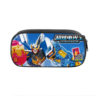 炫卡斗士中小学生铅笔盒卡通动漫周边儿童文具盒炫蓝闪电印花笔袋