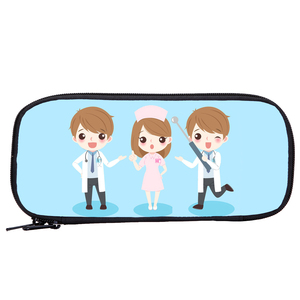 卡通医生图案男女生文具盒白衣天使小学生铅笔袋多功能儿童铅笔盒
