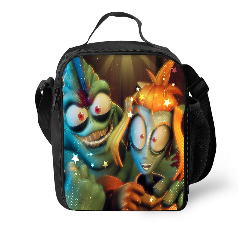 煤气灯区美国动漫儿童餐包竖款午餐包可保温手提便当包户外野餐包