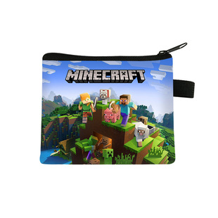 我的世界儿童零钱包虚拟世界小学生卡通散银包零花钱银行卡收纳包