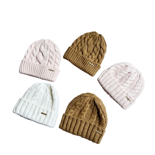 妞妞家秋冬新品男女同款复古粗棒针麻花经典百搭保暖毛织帽子8602