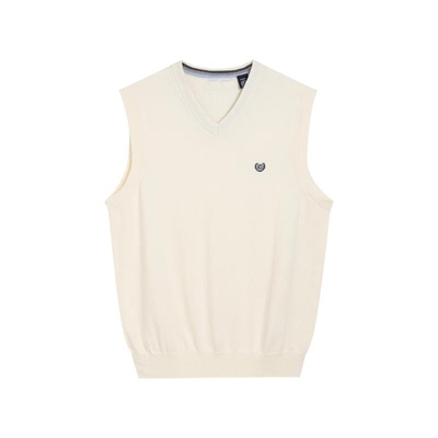 妞妞家秋季新品男士商务休闲棉质V领针织无袖背心2707