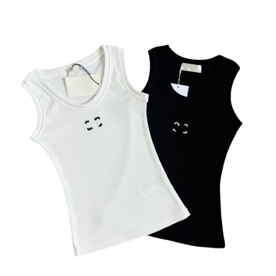 妞妞家夏季新品女士棉质圆领螺纹高弹百搭显瘦背心8535