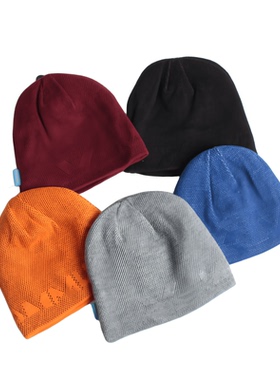 妞妞家秋冬款外贸莼元内抓绒男女同款毛织保暖情侣帽子7361