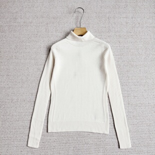妞妞家秋冬新品女士TH简约美利奴羊毛半高领长袖针织打底衫8678