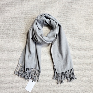 妞妞家秋冬款女士羊毛宽版TH流苏羊毛简约长款围巾披肩6666