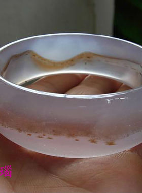 紫罗兰色加宽加厚玛瑙手镯送妈妈