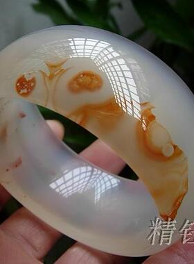 日韩风明星款纯天然原色玛瑙手镯