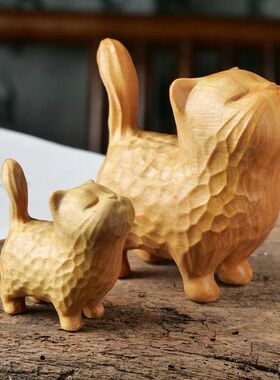 可爱黄金檀傲娇猫工艺品小檀黄金