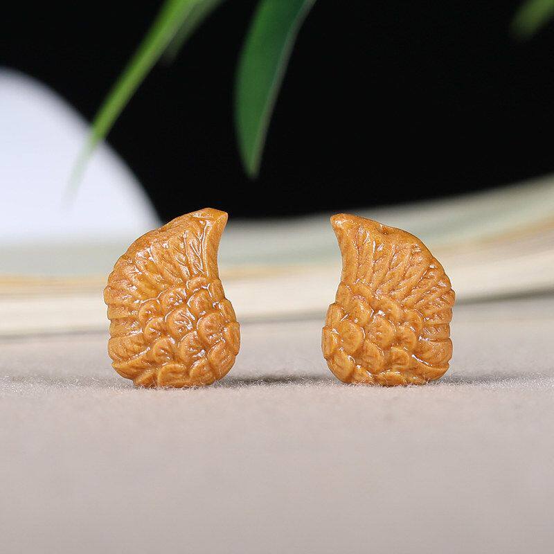 配饰天使diy散佛珠钥匙扣吊坠文玩之翼翅膀手机链檀木珠饰品挂件