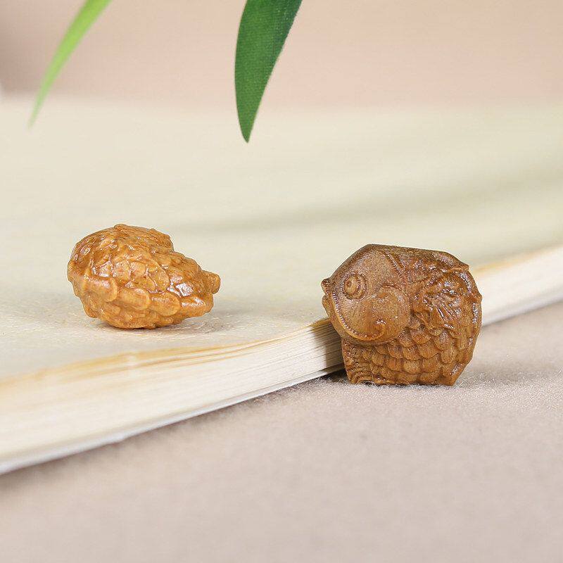 配饰diy锦鲤文玩手机手串钥匙扣小配件雕刻包挂件紫檀木男女念珠