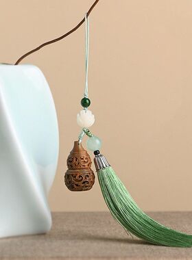 女款链国风挂件檀木葫芦手机装饰