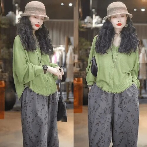 2026夏季新款复古百搭慵懒风气质显瘦针织天丝麻防晒开衫