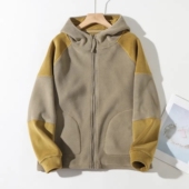 冬日暖阳 双面奥粒绒显瘦保暖防风加绒撞色连帽厚外套88570