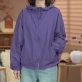 上衣户外外套女冲锋衣 春夏休闲百搭运动连帽宽松长袖 两面穿