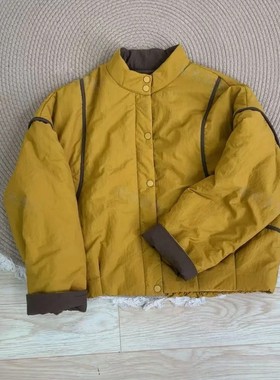 薄款棉服休闲常规款2025冬季新款百搭宽袖宽松型短款立领外套潮