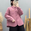 衬衫 通勤风显瘦休闲百搭长袖 秋冬季 2025纯棉夹棉保暖小皮标款