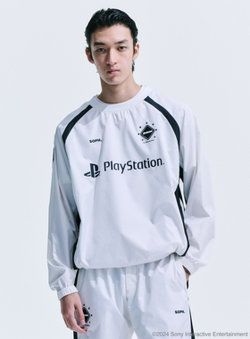 FCRB×PlayStation合作 Warmup piste拼接户外运动宽松套头上衣