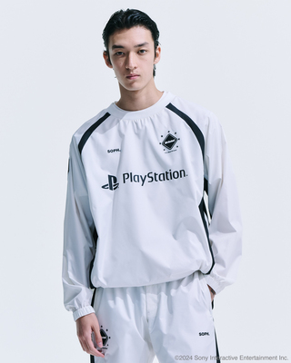 FCRB×PlayStation合作 Warmup piste拼接户外运动宽松套头上衣
