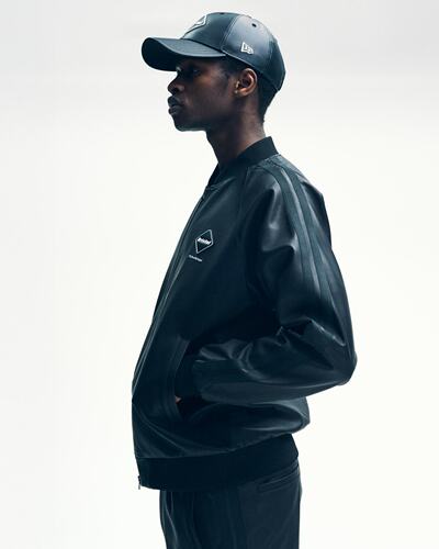 FCRB  LEATHER TRACK JACKET 男女同款休闲羊皮 真皮皮衣