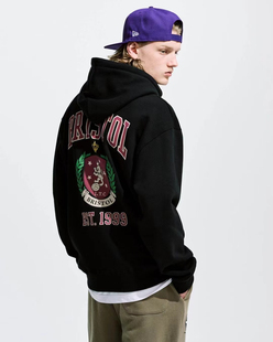 处理 FCRB 50周年系列 高克重加绒连帽运动休闲宽松版卫衣