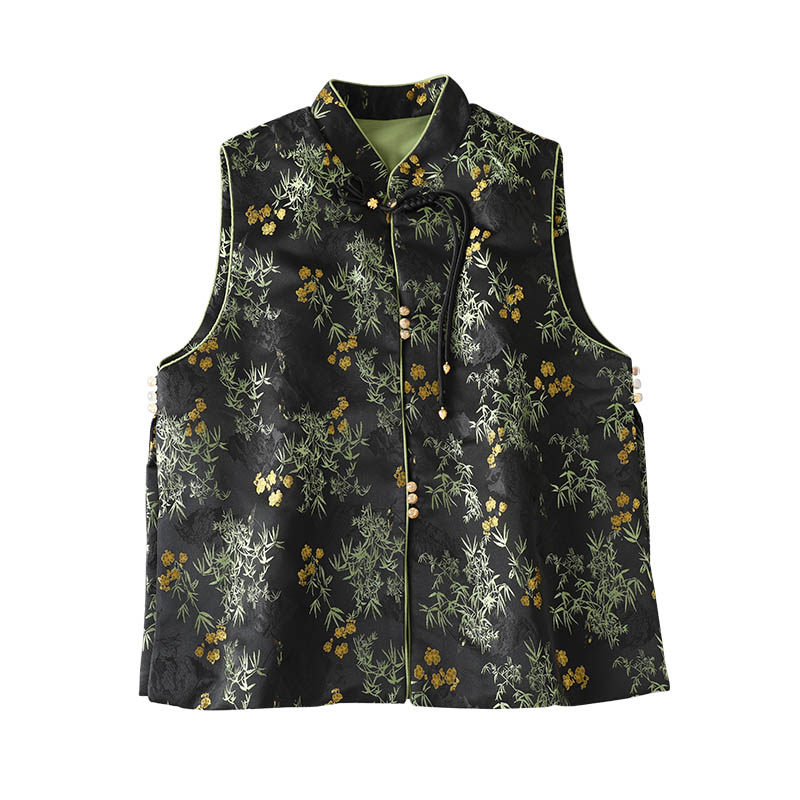 秋冬100%桑蚕丝填充保暖马甲 新中式复古小立领优雅真丝国风背心,女士内衣/男士内衣/家居服,保暖背心,淘宝优惠券,粉丝福利购,淘宝优惠卷