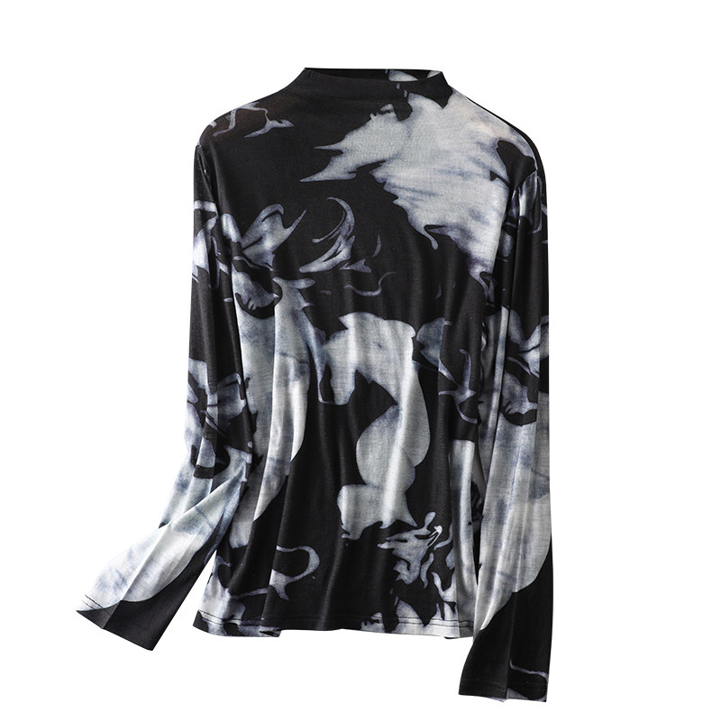 秋冬100%细羊毛保暖女士上衣舒适半高领亲肤不扎气质印花大码长袖,女士内衣/男士内衣/家居服,保暖上装,淘宝优惠券,粉丝福利购,淘宝优惠卷