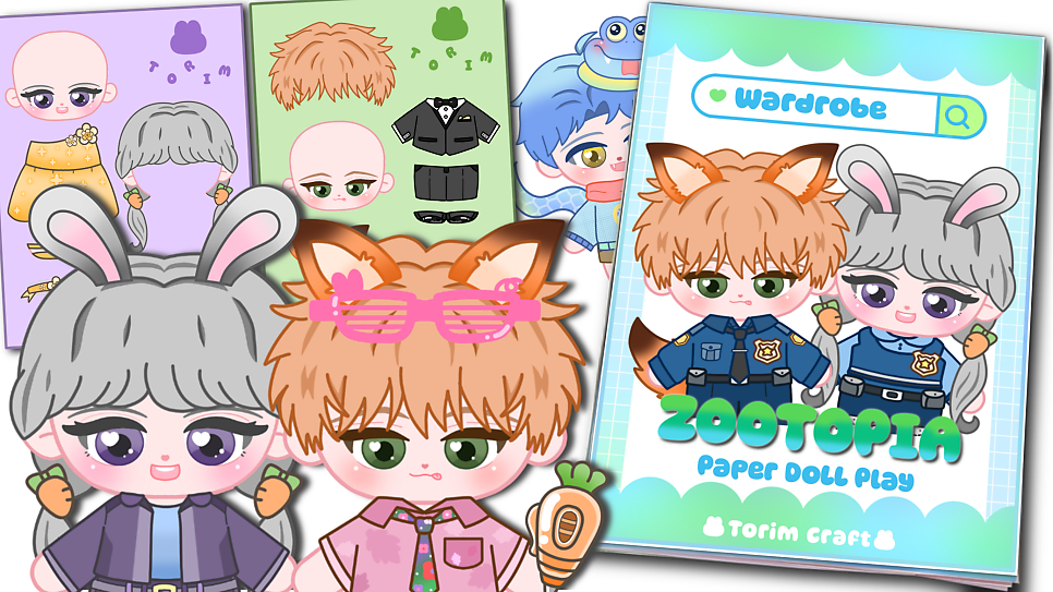 裁剪自制动物城2兔子狐狸抽盲袋解压女孩换装玩具手工diy材料包,玩具/童车/益智/积木/模型,其他手工制作,淘宝优惠券,粉丝福利购,淘宝优惠卷