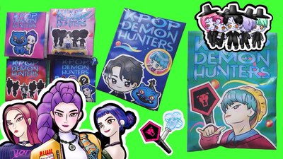 KPOP猎魔女团男团安静书周边换装贴纸儿童手工创意diy益智玩具
