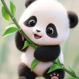 爆款 饰 熊猫可爱小熊猫贴画贴纸防水客厅卡通海报行厕所李箱房间装