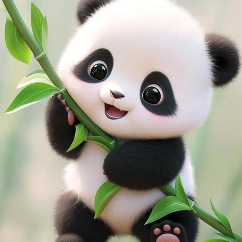 爆款熊猫可爱小熊猫贴画贴纸防水客厅卡通海报行厕所李箱房间装饰