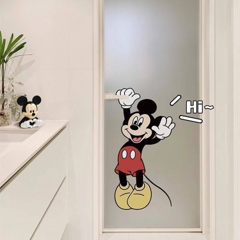 米奇卡通可爱贴纸窗花玻璃门窗户创意厨房推拉门防撞装饰浴室贴画,家居饰品,软装墙贴,淘宝优惠券,粉丝福利购,淘宝优惠卷