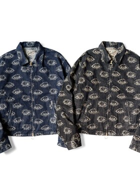 24AW KAPITAL 平田和宏 日系休闲眼睛刺绣牛仔复古翻领长袖外套